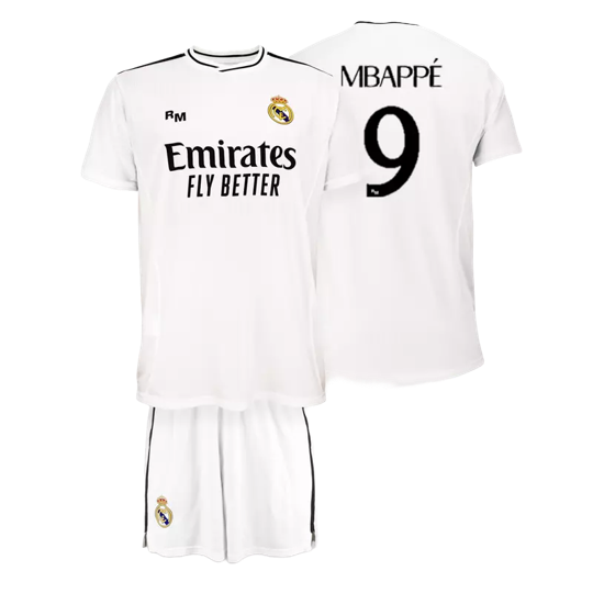 Real Madrid 2024-25 premium children's fan kit, replica - Mbappé - 9