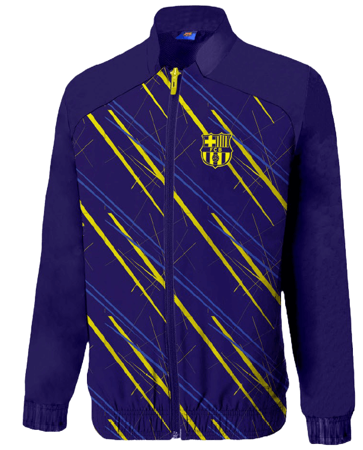 Barça's sporty, zip-up trainer's sweater