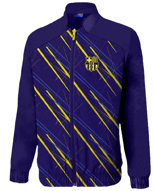 Barça's sporty, zip-up trainer's sweater