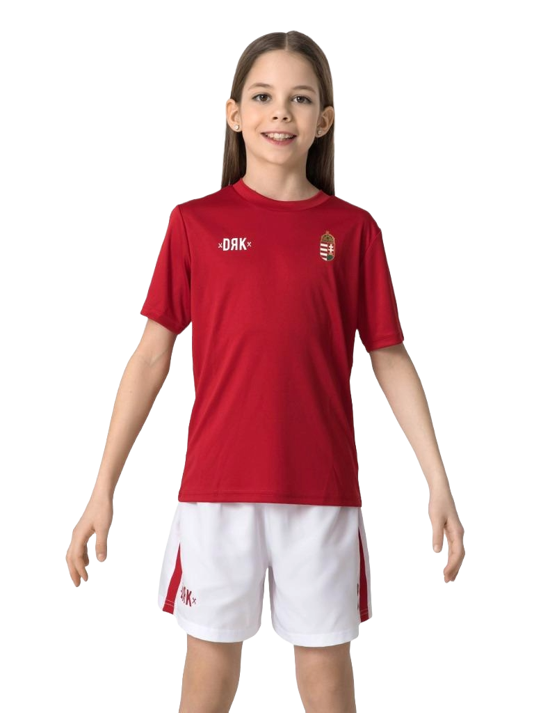 Champions - children's Hungarian national team coaching t-shirt - red