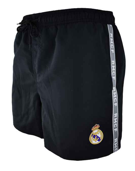 Black crested Real Madrid swimming trunks