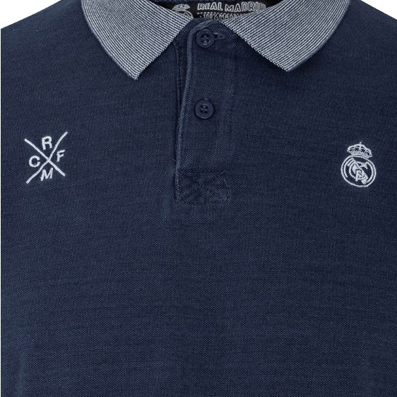 Premium Real Madrid collared shirt, blue