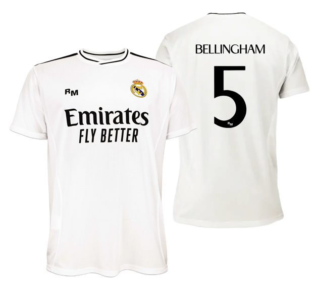 Real Madrid 2024-25 premium home fan jersey, replica - Bellingham 5