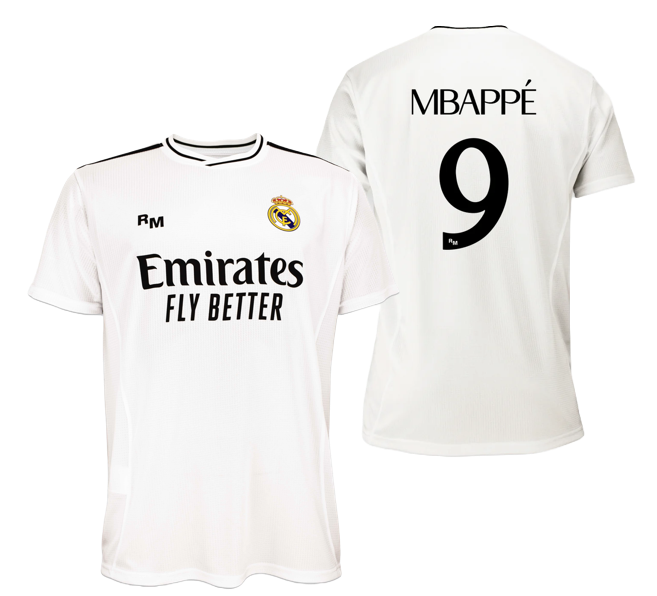 Real Madrid 2024-25 premium home fan jersey, replica - Mbappé - 9