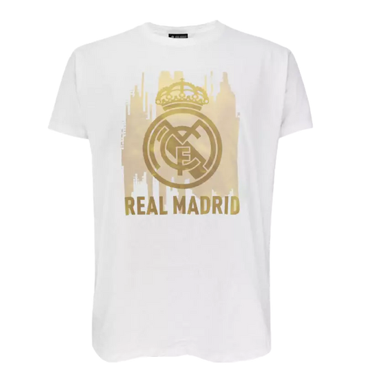 Real Madrid crest shirt - white and gold