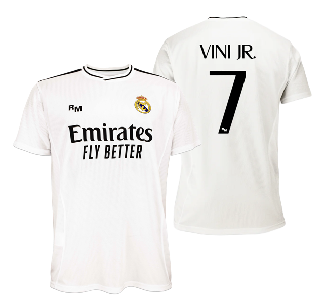 Real Madrid 2024-25 premium home fan jersey, replica - Vini Jr. - 7